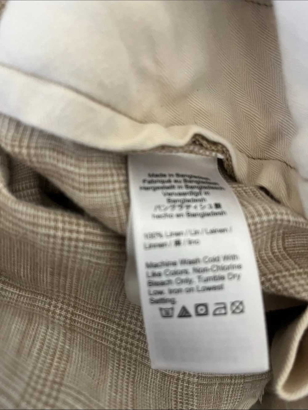 J. Crew Men's Tan 100% LinenChinos Oarsman
